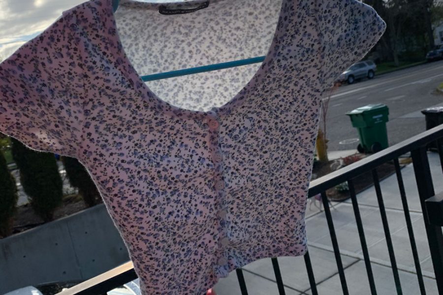 One of the many Brandy Melville’s tops at their shop.