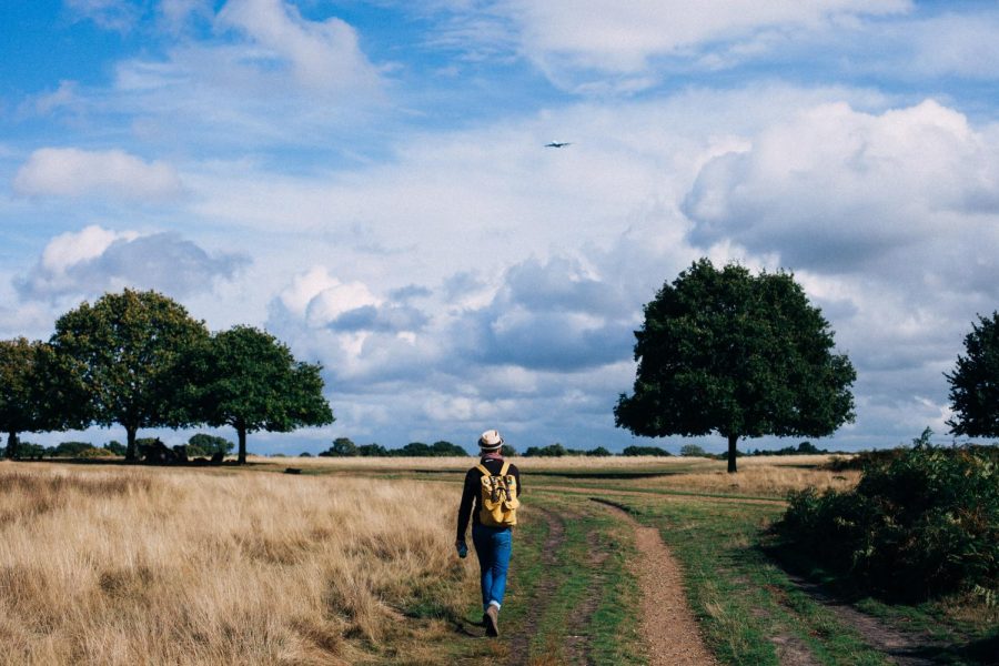 A photo of a man walking along a dirt path. (Clem Onojeghuo/Pexels)