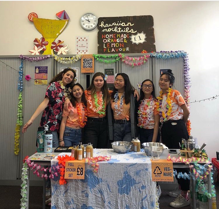 Menshutkina and her team sell soap, stickers and mocktails at a pre-pandemic event for The CitrusWay.