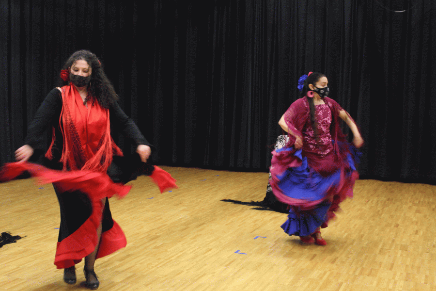 Image: Elena Tello (left)  and Ana Montes (right) perform Flamenco 