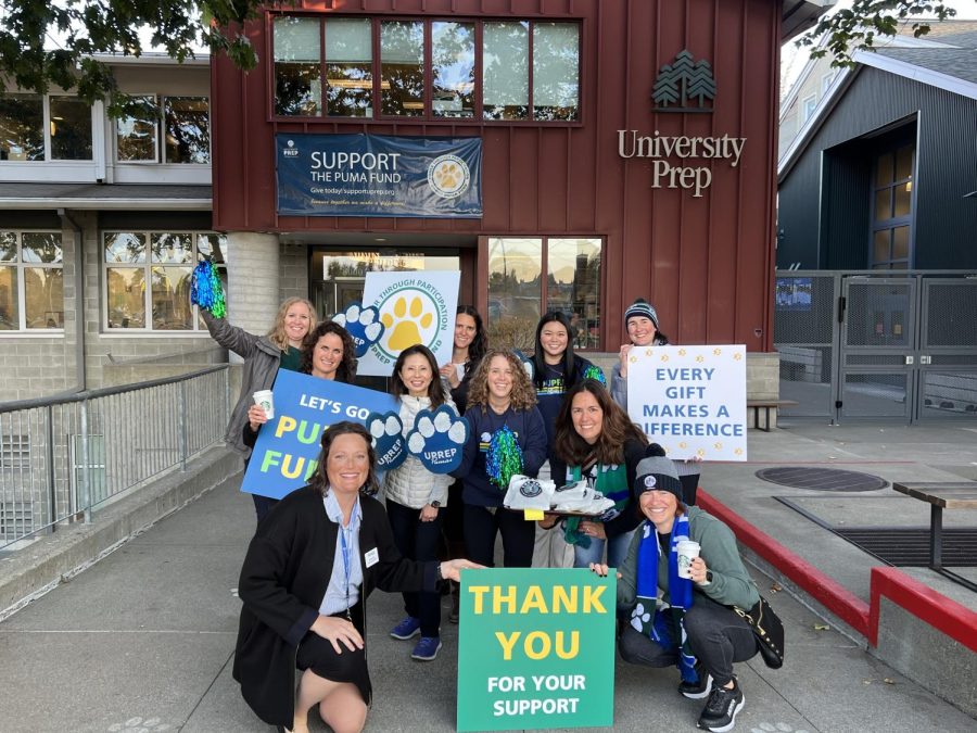 The Puma Fund team expresses gratitude for parents and guardians with music, signs and treats. We do our morning rallies out front with a bunch of our parent volunteers, annual giving manager Catherine McNutt said. Its just something fun, a thank you, knowing our parent community does so much.