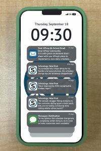About the Cover: A phone receives many notifications about the schedule change announced on Sept. 18. Cover Illustration: Hannah Salemy