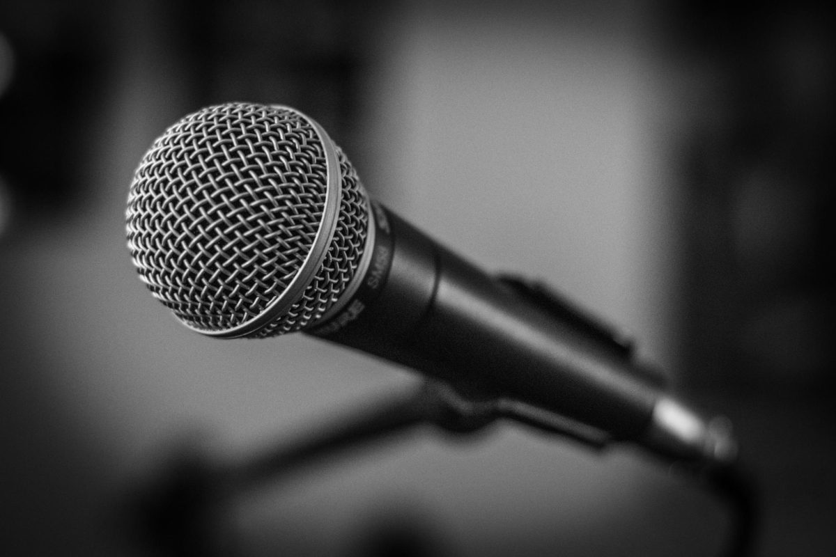A photo of a microphone